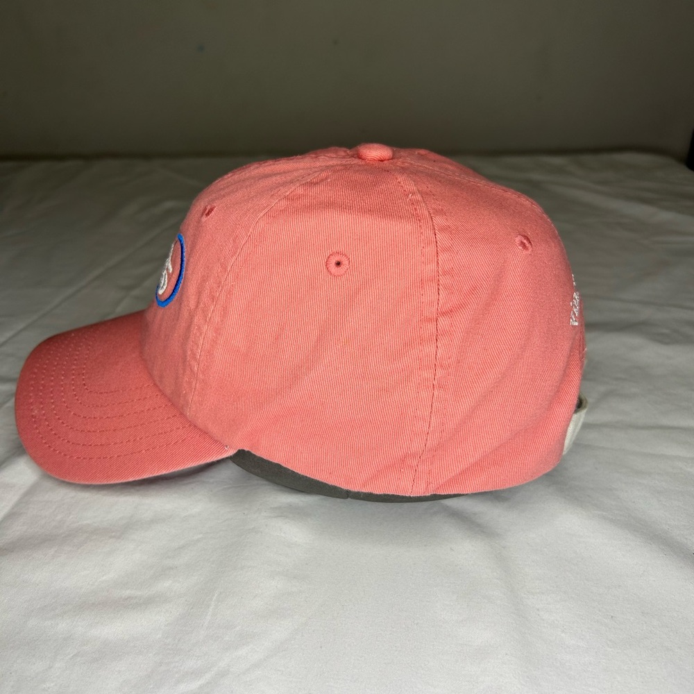 Vineyard Vines Coral Cap with Blue Logo. SKU B9 - Picture 4 of 7